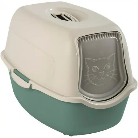 Rotho My Pet Bailey Eco Toilet Arenero para Gatos Verde y Blanco - 1