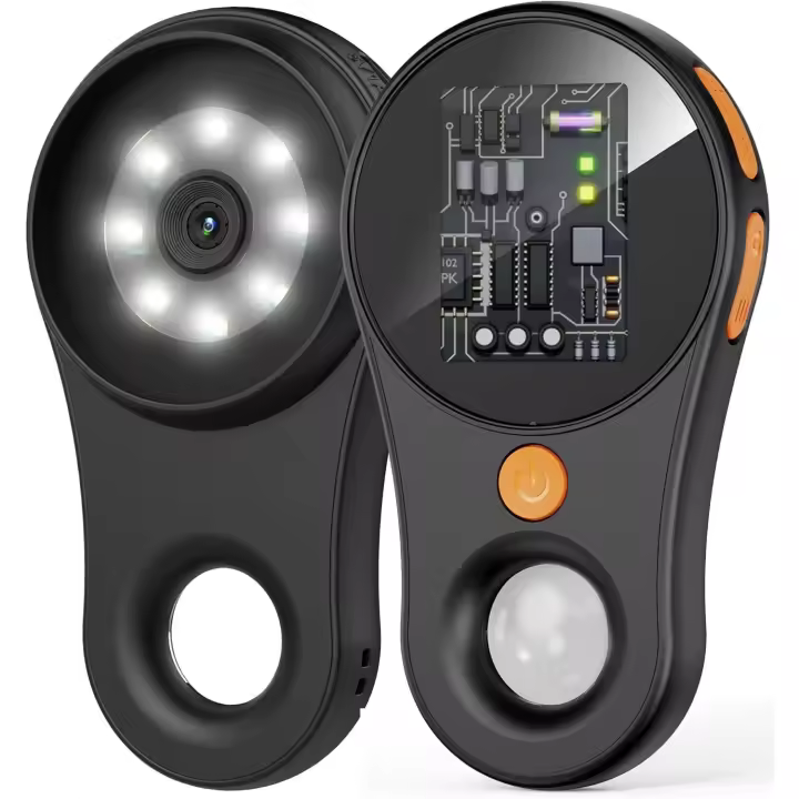Digital macro de Enfoque Fijo, Lupa portátil, Pantalla a color de 2,0 pulgadas, de 200 W píxeles, aumento de 500 X, 8 LED incorporados, Batería recargable, compatible con Windows, mac OS (negro) - 1