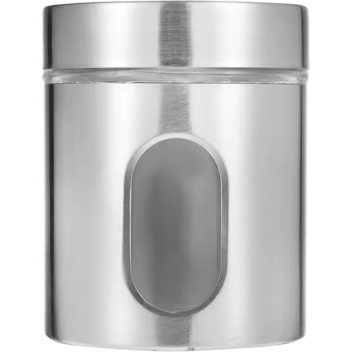 Botes de té, café y azúcar, recipientes de acero inoxidable con tapa y ventana transparente, para almacenar granos de café. - 1