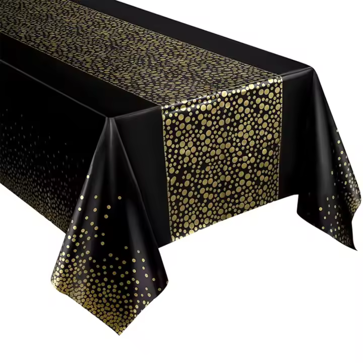 Mantel Desechable Pequeño Con Puntos Pevatatable De PVC Impermeable Para Decoración De Fiestas De Cumpleaños Y Boda En Casa Tamaño 54x108 Pulgadas - 1