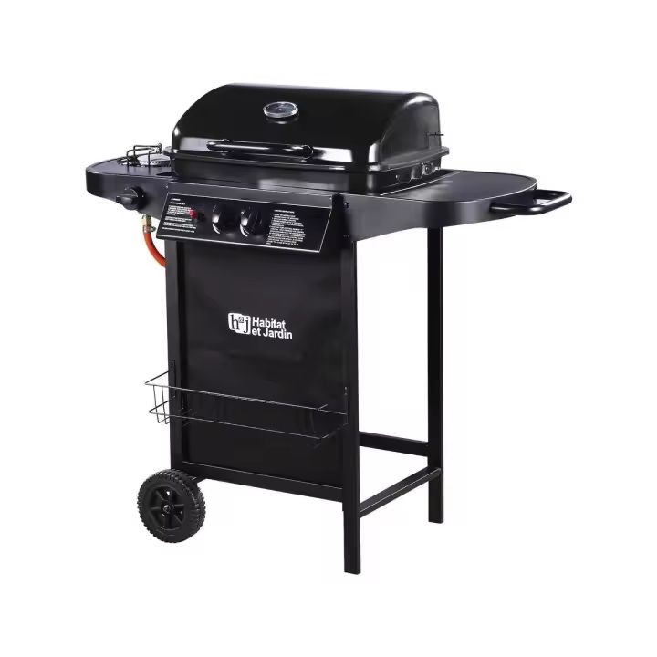 Babarcoa a gas "Party 3" - 3 quemadores (1 lateral) -  5,8kW - Negro - 1