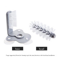 Cepillo De Vaciado Multifuncional Para Cocina Soporte De Pared Sin Esquinas Muertas Cepillo Giratorio Para Vajilla Limpieza Ecológica Plástico - details 1