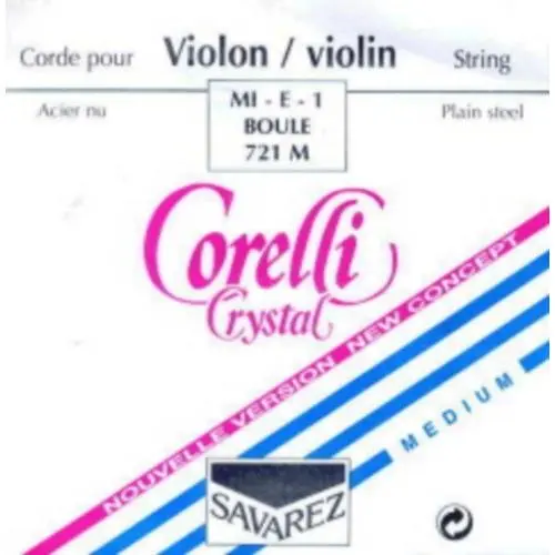 CUERDA VIOLIN-Savarez (Corelli Crystal 721M) (Acero) 1ª Bola Medium Violin 4/4 - 1