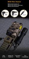 Interruptor Táctico Con Teclas Para Luz De Escuadrón Y Láser IR Combinado Para Armas Compatible Con PEQ-15 DBAL-A2 DBAL-D2 Y Rails M-LOK - details 0
