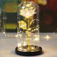 Rosa De Boda Con LED Galaxia Enchanted Con Luz En Domos Regalo De San Valentín Navidad Día De La Madre Belleza Y La Bestia Para Interior - details 32