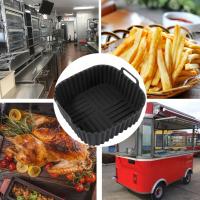 Silicona Air Fryer Almohadillas Reutilizables Antideslizante Fácil De Limpia Herramientas De BBQ Para Cocina Saludable Microondas Y Horno - details 5