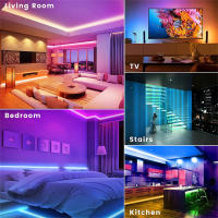 Tiras LED RGB 5050 Flexibles Con Control Remoto Y APP Para Decoración De Habitaciones Y Televisores Luz De Colores Cambiables Para El Hogar - details 4
