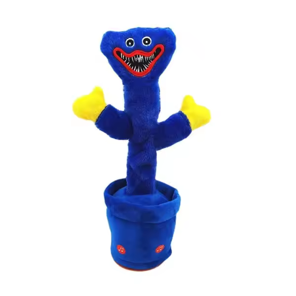 Poppy Playtime Huggy Wuggy Dancing Talking Cactus Dancing Kid Toy Blue - 1