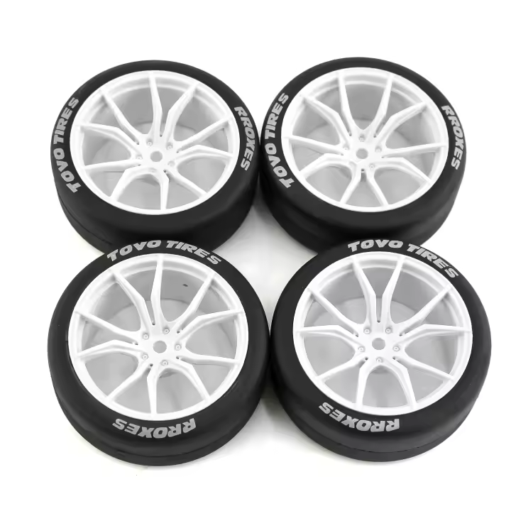 4pcs Ruedas Y Hub Para Coche De Control Remoto Rally Sin Limites Para Coches RC 1/10 HSP Wltoys 144001 124018 124019 124017 - 1