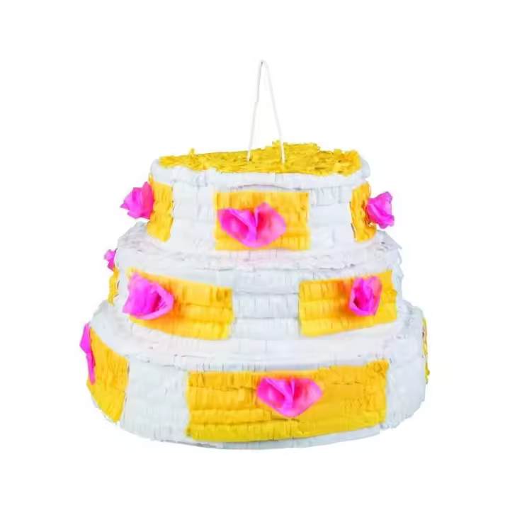 Piñata tarta de cumpleaños para romper 28 x 40 cm - 1
