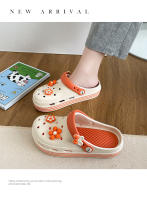 Sandalias De Moda Para Mujer Impermeables Verano Slides Con Suela Suave Zapatillas De Jardín Internas Y Externas Antideslizantes - details 6