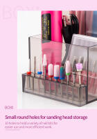 Organizador De Uñas Translúcido Para Máquina De Taladro Y Productos De Manicura Y Pedicura Acrílico Con 3 Filas De Almacenamiento - details 2