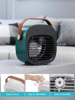 Aire acondicionado portátil-Enfriador de Aire personal recargable de 4000 mAh, mini aire acondicionado with 3 velocicidades, ventilador de refrigeración de escritorio Silencioso para el hogar - details 2