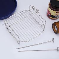 Rack De Almizcler Para Air Fryer Relleno De Acero Inoxidable Relleno De Brochetas Relleno De Almizcler Para Asado Y Barbacoa Herramienta De Cocina Resistentes Al Calor Y Fáciles De Limpia - details 1