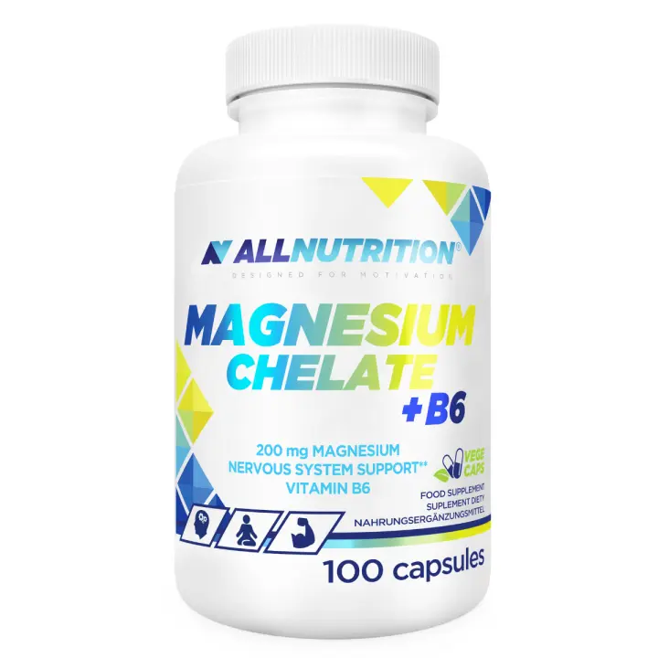 MAGNESIUM CHELATE + B6 100 cápsulas - ALLNUTRITION - 1
