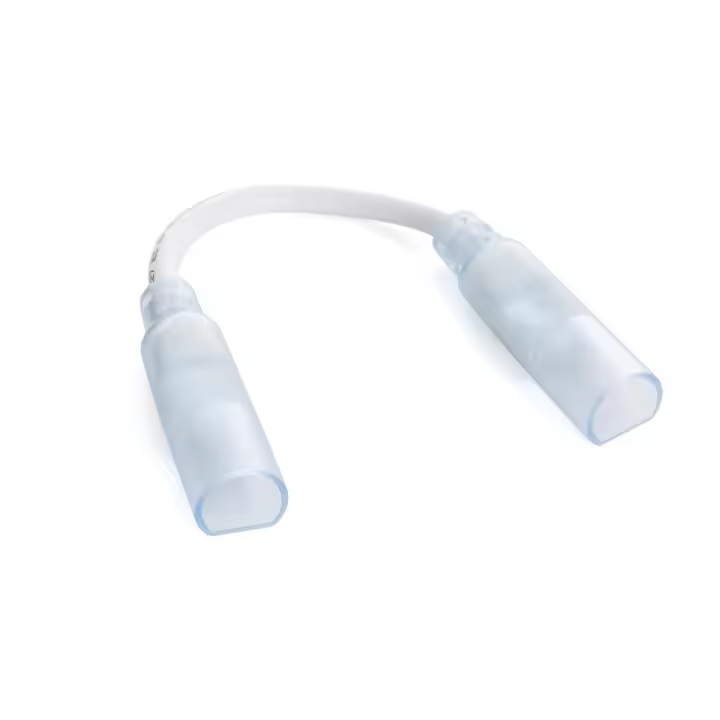 Ledkia Conector Tira Neón LED Regulable 220V Circular SFLEX14 Doble con Cable Ø14 mm - 1