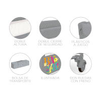 Asalvo Cuna de viaje para Bebé Smooth -  Plegado muy compacto, Base acolchada, Desde el nacimiento hasta 15 kg - details 1