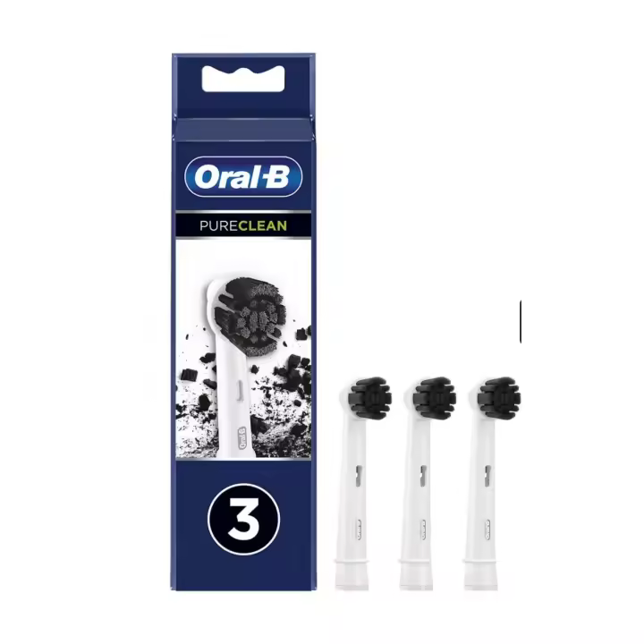 Oral-B PureClean Cabezales De Repuesto para el cepillo eléctrico pack 3 Unidades con Cerdas de Carbón Activado - 1