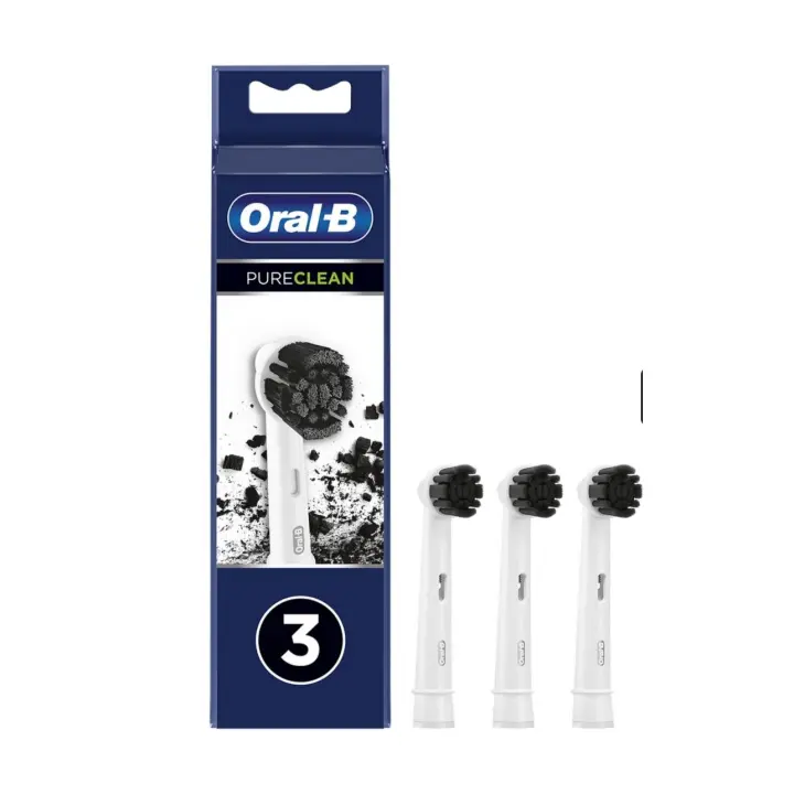 Oral-B PureClean Cabezales De Repuesto para el cepillo eléctrico pack 3 Unidades con Cerdas de Carbón Activado - 1