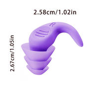1Par De Tapones Para Los Oídos En Silicona Impermeables Duraderos Y Portátiles Accesorios De Natación - details 5