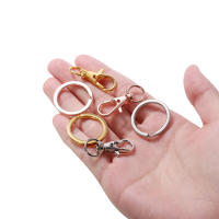 20Pcs Anillo De Llave Con Hebilla De Langosta Y Conectores Para Bolsos Cinturones Cadena De Perro Joyería DIY Accesorios Metálicos De Aleación De Zinc Clásicos Unisex - details 1