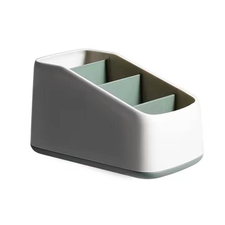 Caja De Almacenamiento Para Control Remoto Y Teléfono 4 Slots Organizador De Escritorio Ecológico De Plástico Para Hogar Y Hotel - 1