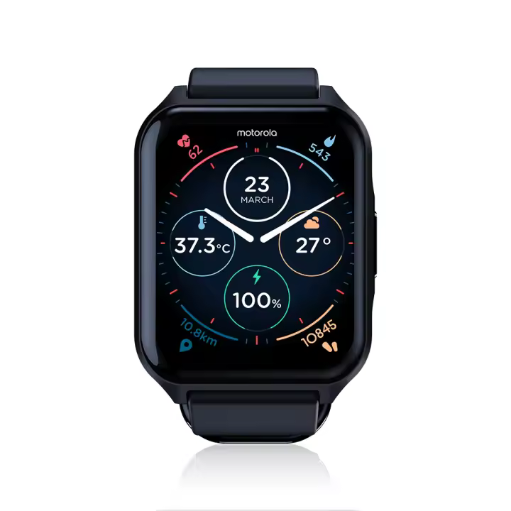 Motorola Moto smartwatch 70 - Reloj Inteligente  hasta 10 días de batería, Seguimiento 24/7, 36 mm carcasa de aleación de zinc , 23 Modos Sports, IP67, Compatible con iOS y Android - Negro - 1