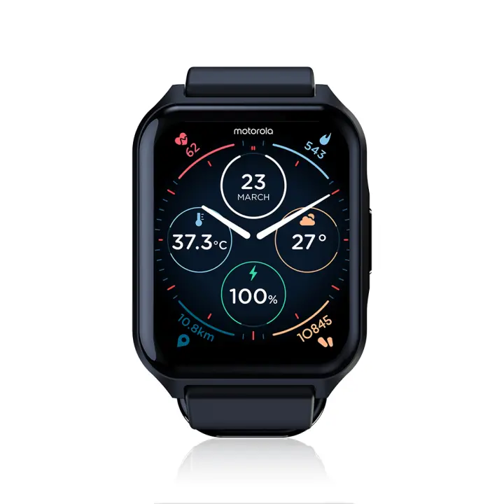 Motorola Moto smartwatch 70 - Reloj Inteligente  hasta 10 días de batería, Seguimiento 24/7, 36 mm carcasa de aleación de zinc , 23 Modos Sports, IP67, Compatible con iOS y Android - Negro - 1
