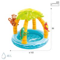 Piscina Hinchable Bebé Infantil Intex Isla Tropical, Champiñon - details 0