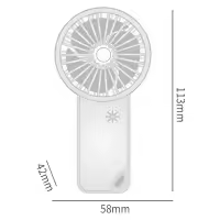 Miniventilador portátil recargable con carga USB, ventilador de mano con batería integrada de 500mAh, potencia de 3 velocidades para exteriores, oficina, deportes, viajes - details 7