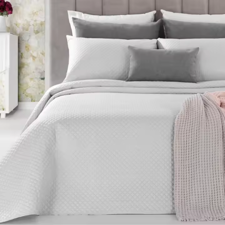 KingnetStore  Colcha Bouti Emboss para Verano y Premivera,Reversible Liso de Color Beige ,Colcha Cubrecama Ligera Fina,Entretiempo 100% Poliéster. (Cama90,105,135,150,180) - 1