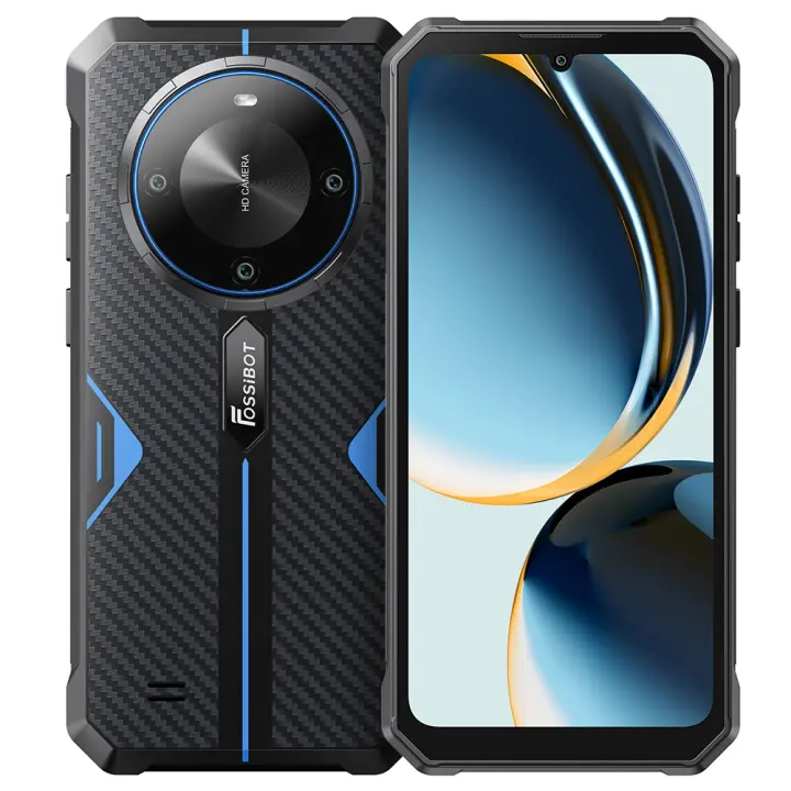 FOSSiBOT F105 Móvil Resistente 10300mAh , 12GB+64GB，6.745 Inch HD+ Android 14 Móvil Irrompible Teléfono Robusto, 20MP+8MP Cámara , IP68, Dual SIM 4G,Chipset Octa-core, Face ID/OTG/GPS, IP68/IP69K - Azul - 1