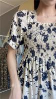 Vestido De Cintura Elástica En Chiffón Para Mujer Verano Casual Elegante Con Manga Corta Plisado Estilo A-line Vestidos Cortos - details 2