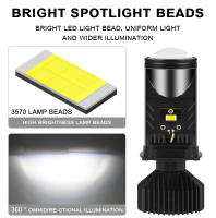 YiRui 2PCS Faros LED De Alta Luminosidad Para Motocicleta H4 Potencia Alta Lente Faro Modificado Búho De Luz Brillante - details 3