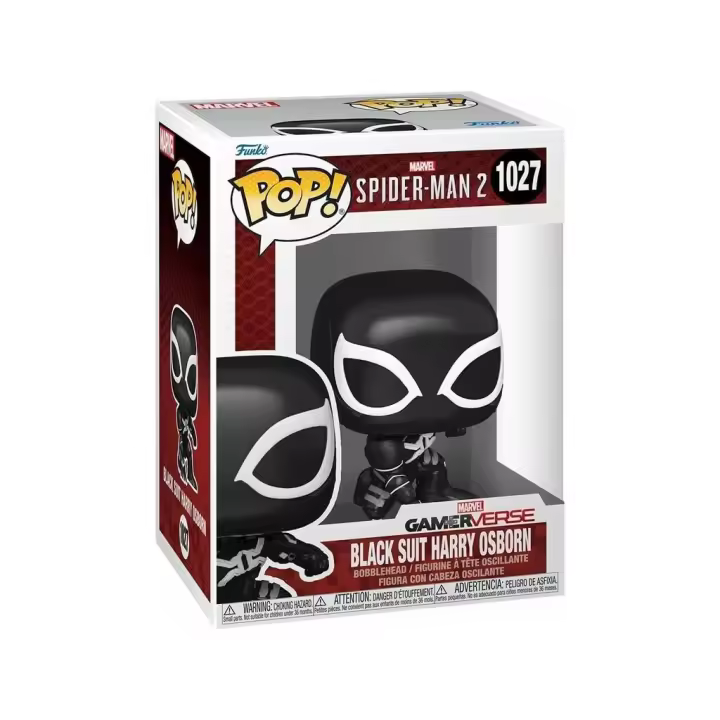 Funko Pop Marvel Spiderman 2 Figura Black Suit Harry Osborn con Cabeza Oscilante - 1