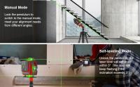 Nivel láser 4D de 16 líneas, autonivelante de línea verde 360, Control remoto Horizontal y Vertical, niveles láser de haz verde, 2 baterías de piezas - details 6