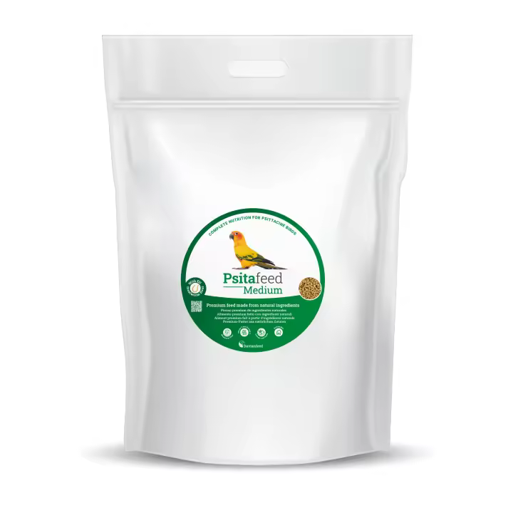 Psitafeed Medium - Alimento con Proteína de Insectos para Ninfas y Loros Medianos 10 kg con Manzana, Naranja y Pera - Producción y Cría Europea - Davianfeed - 1