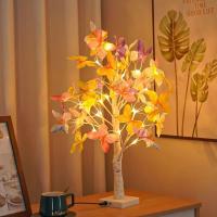 Lámpara Decorativa De Mariposa De Abeto Blanco Con 24 LEDs Blanco Navidad Forma De Árbol Lámpara De Escritorio Luz Nocturna - details 1