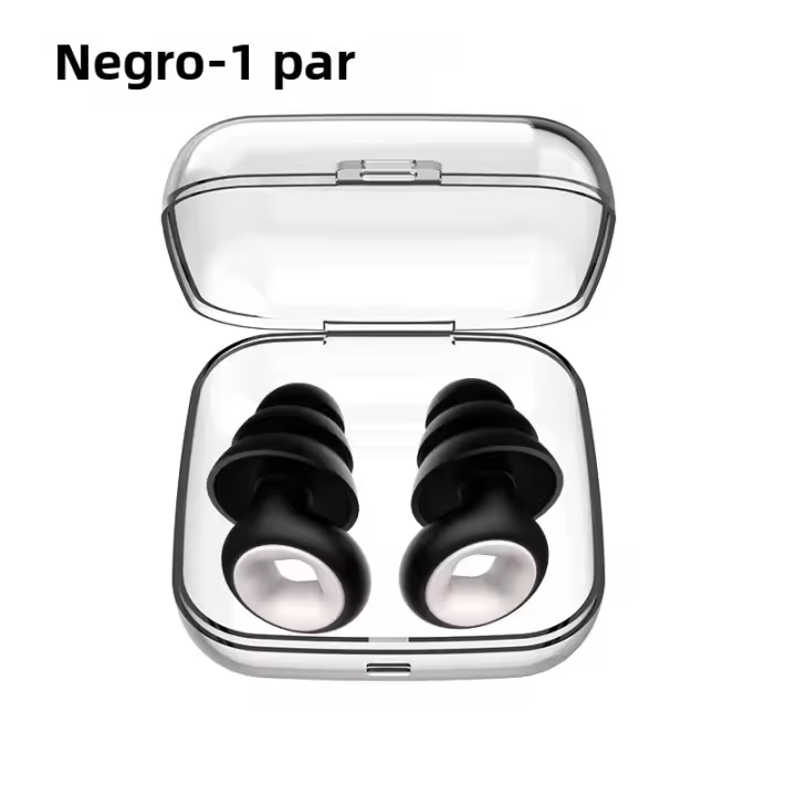 Nuevo Set De Tapones Para Dormir Y Natación De Silicona Reducción De Ruido Aislamiento Acústico Tapones Para Oídos - 1