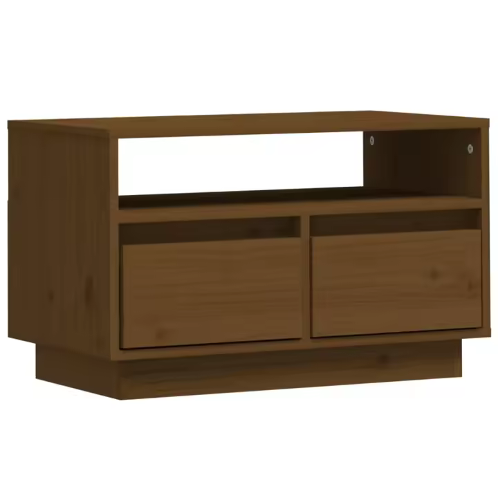 vidaXL Mueble de TV madera maciza de pino miel 60x35x37 cm, Mueble de Salon, Mueble TV, Mueble TV salon, Mesa de TV, Mueble tele - 1