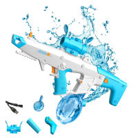 450ml Pistola de Agua Eléctrica Autocebante - 8-10m Alcance, 30 Minutos Continuos + Recarga en 15s, USB Recargable para Niños/Adultos con Batería Incluida - Juguete Piscina Playa Batallas Acuáticas - details 18
