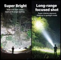 Linterna Telescopio LED Potente 9900LM Recargable USB Con Pantalla De Batería Luz Exterior Para Camping Pesca - details 10