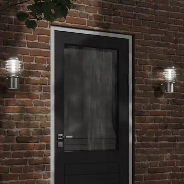 vidaXL Aplique de exterior de acero inoxidable plateado - 1