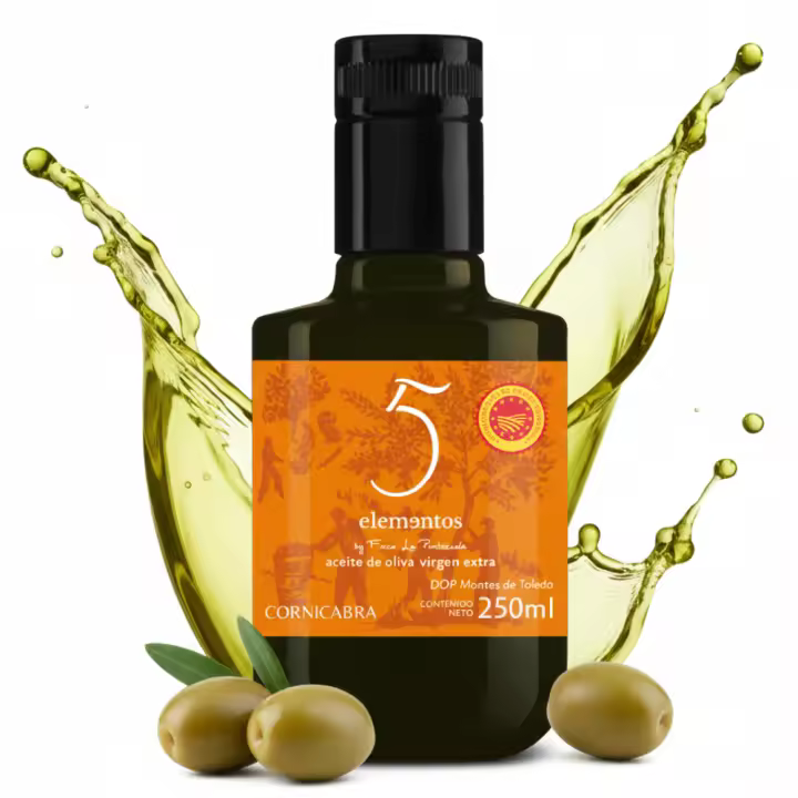 5 Elementos - Aceite de Oliva Virgen Extra Cornicabra 250ml, DOP Montes de Toledo, Mejor AOVE Cornicabra, Extracción en Frío - 1