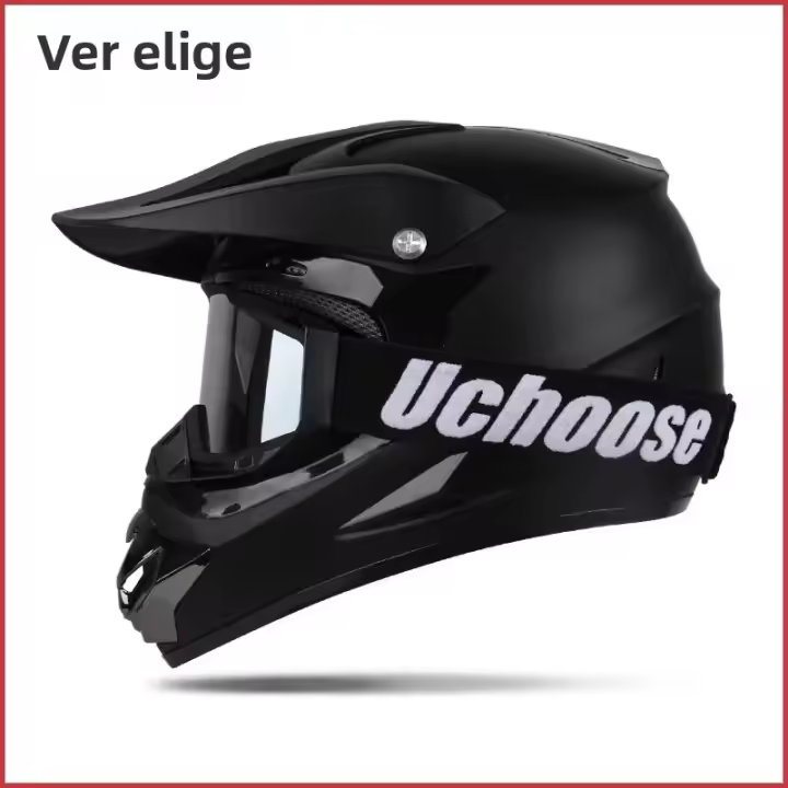Casco De Motocicleta UCHOOSE Para Niños Estilo Motocross Off-Road Material ABS Gafas Incluidas Regalo Ideal Para Actividades Al Aire Libre - 1