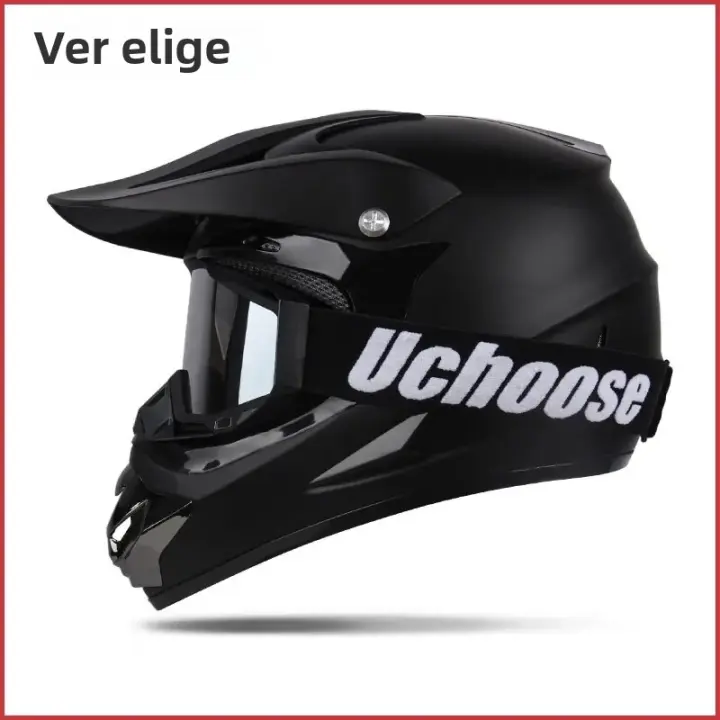 Casco De Motocicleta UCHOOSE Para Niños Estilo Motocross Off-Road Material ABS Gafas Incluidas Regalo Ideal Para Actividades Al Aire Libre - 1