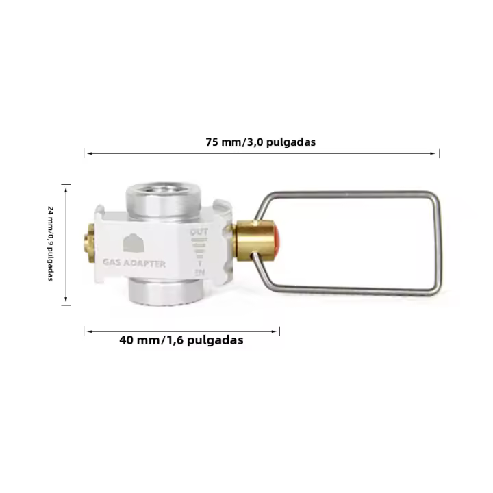 Adaptador De Quemador De Gas Gas Saver plus Conversor De Tanque Plano Para Camping Adaptable De Aleación De Aluminio Sin Encendido Incluido - 1