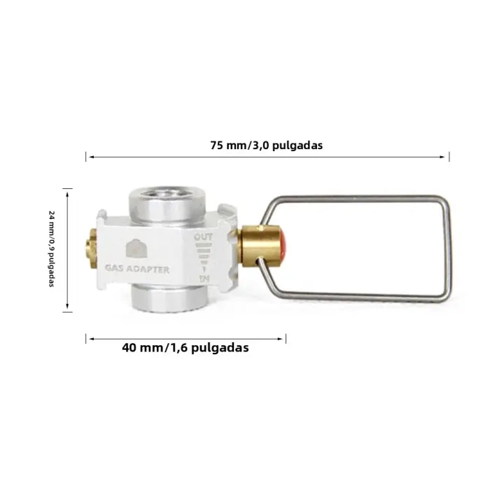 Adaptador De Quemador De Gas Gas Saver plus Conversor De Tanque Plano Para Camping Adaptable De Aleación De Aluminio Sin Encendido Incluido - 1