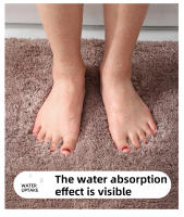 Alfombra De Piso De Terciopelo Grueso Y Cómoda Antideslizante Absorbedora De Agua Para Baño Dormitorio Sala De Estar Alfombra Para Interior - details 10