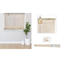 HERSIG Estor Bambu Color Natural/Marron oscuro  Persianas Enrollables Exterior e Interior de 60x140cm/80x160cm/100x180cm  a elegir  Instalación Sencilla y Rápida Estor de bambu natural enrollable ejido con varillas de láminas de bambú 100% de alta calidad - details 1